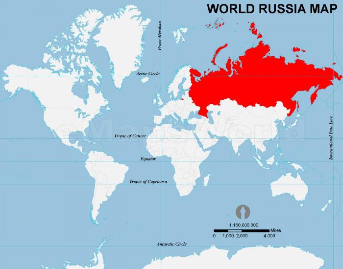 روسيا خريطة الموقع