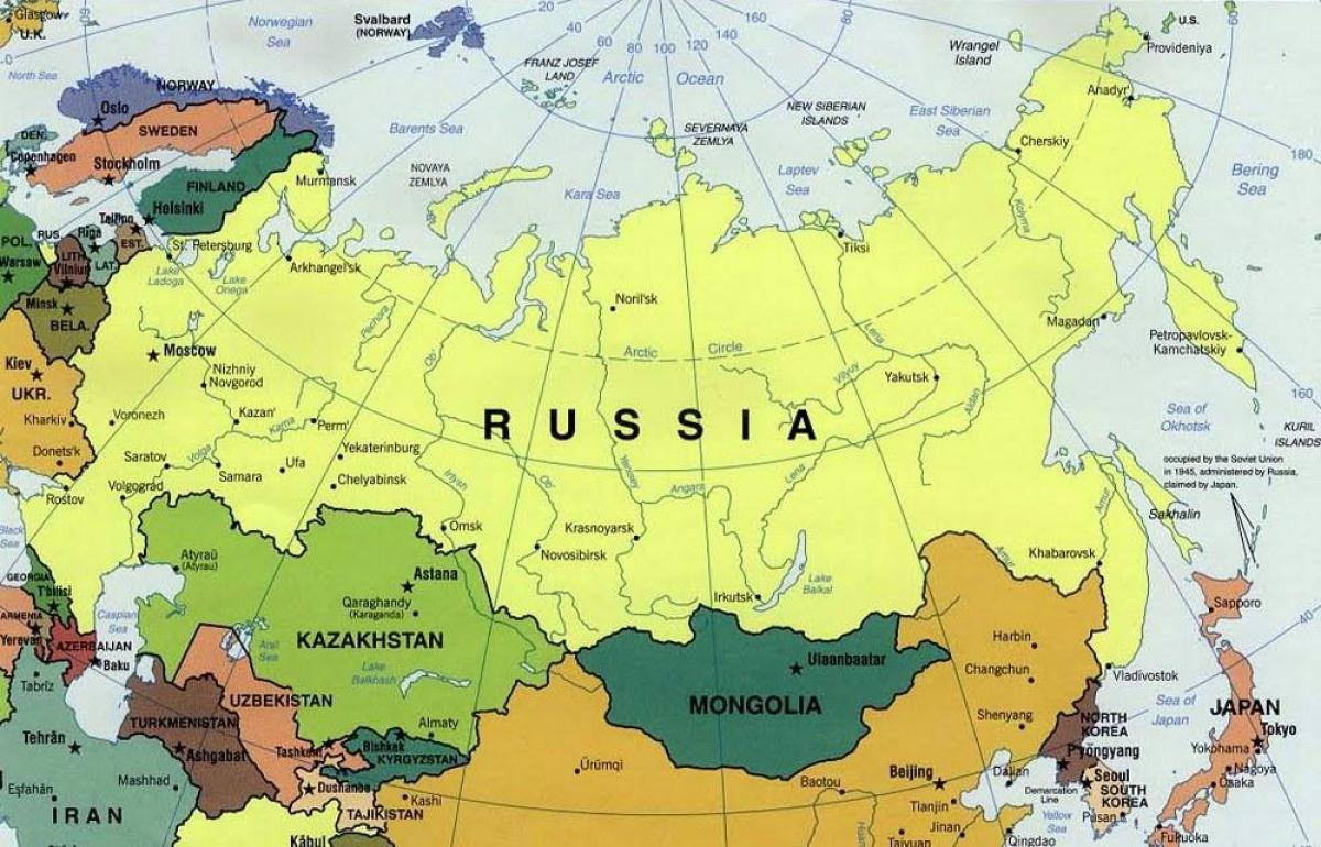 خريطة روسيا و الدول المجاورة