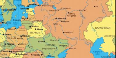 أوروبا الشرقية و روسيا خريطة