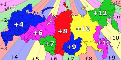 المناطق الزمنية روسيا خريطة